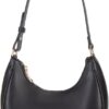 Women's Crescent-Shaped Shoulder Bag—Cute Tote, Underarm Bag, and Mini Zippered Clutch