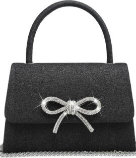 Women's Evening Bag Party Clutches Wedding Purses Cocktail Prom Handbags with Frosted Glittering